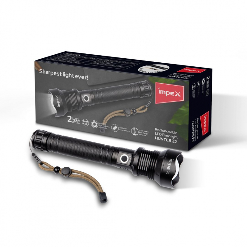 Impex Rechargeable LED Flash Light | HUNTER Z2