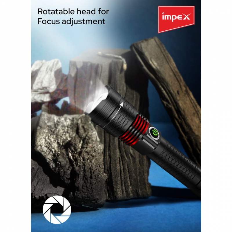 Impex Rechargeable LED Flash Light | HUNTER Z1