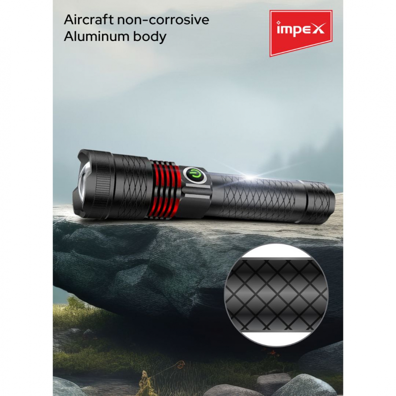 Impex Rechargeable LED Flash Light | HUNTER Z1