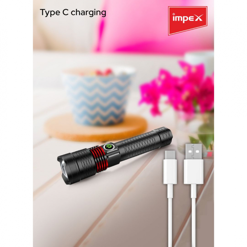 Impex Rechargeable LED Flash Light | HUNTER Z1