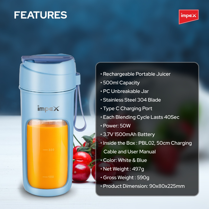 IMPEX Portable Blender 50W | PBL 02