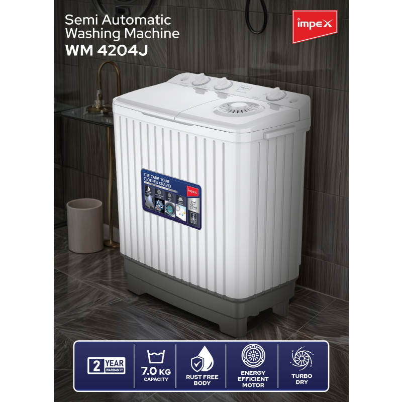 Impex Semi Automatic Washing Machine  | WM 4204J