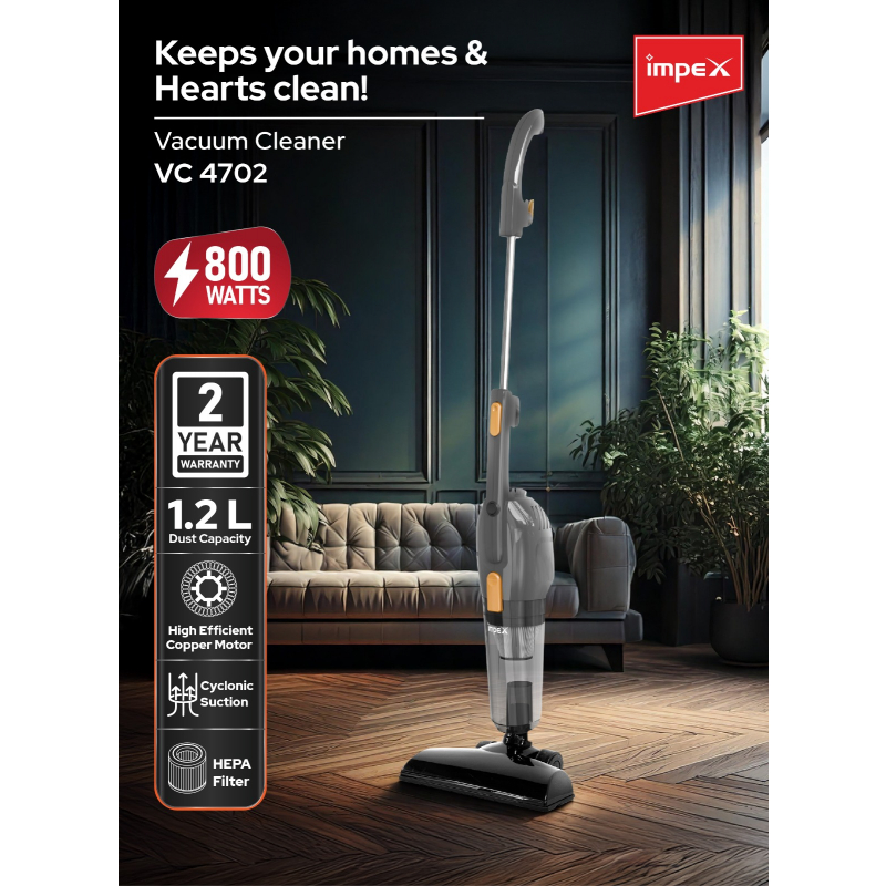 Impex 800W Stick Vacuum Cleaner | VC4702